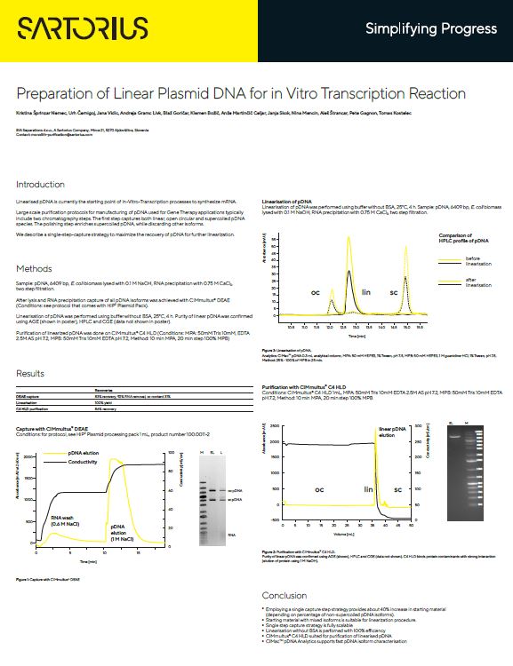 Preparation of Linear Plasmid DNA for in Vitro Transcription Reaction