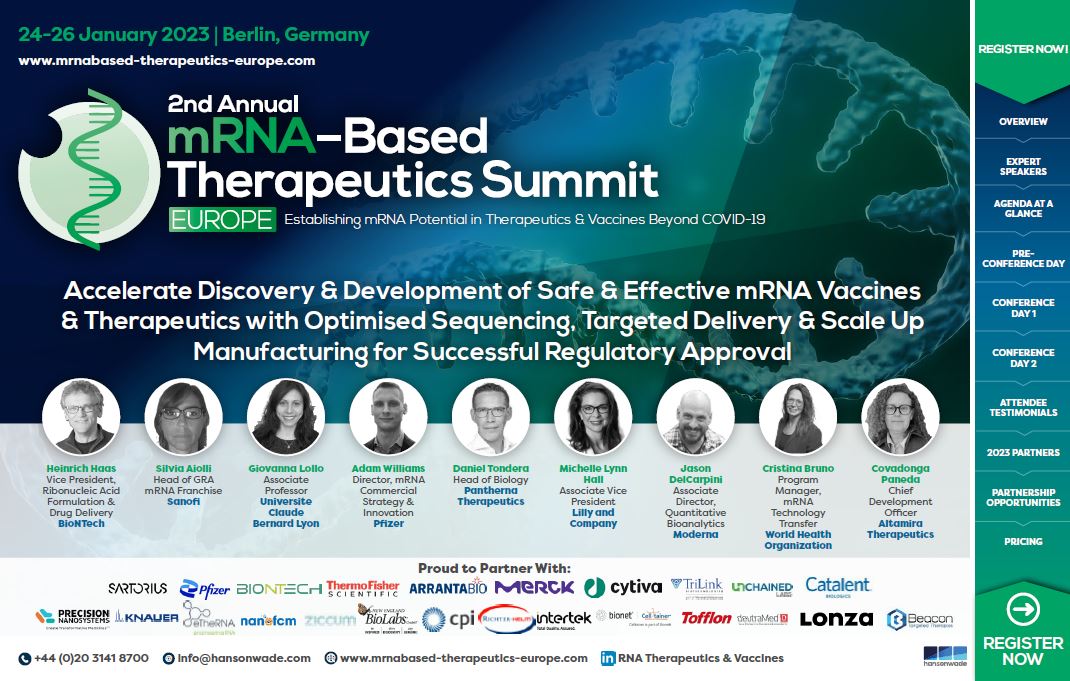 Full Event Guide mRNABased Therapeutics Summit Europe